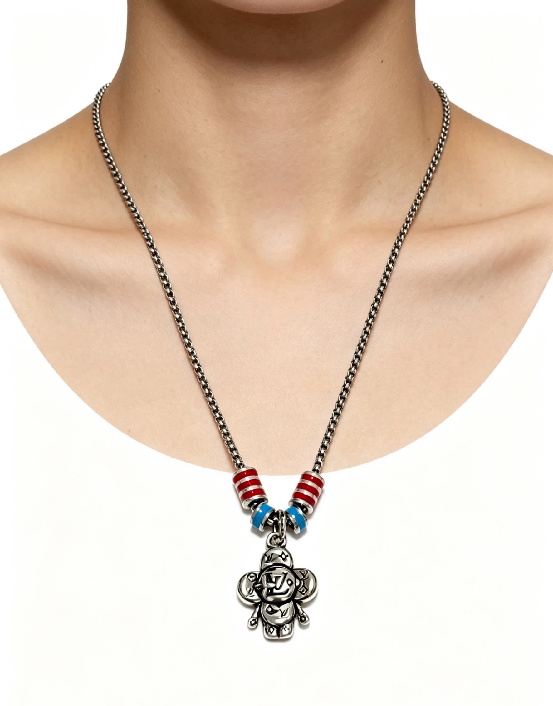 Louis Vuitton Silver Charm Necklace